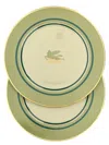 Etro Home Set Of 2 Placemats ⌀ 32 Cm Plates Green In Green