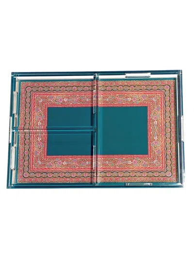 Etro Home Set Of 4 Trays In Green