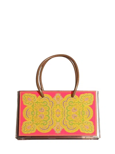 Etro Home Small Pocket Tray Mandala 20x12x14 In Multicolour