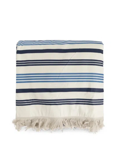 Etro Home Striped Fringed Beach Towel In Multi
