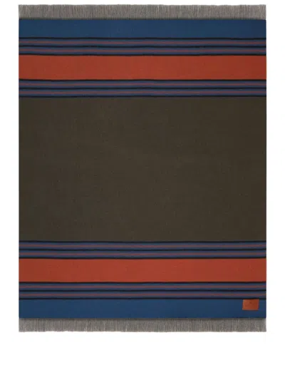 Etro Home Striped Wool-blend Throw Blanket In Multi