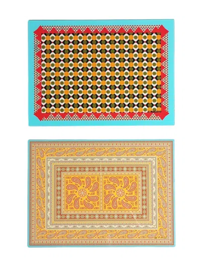 Etro Home Tai Mahal Placemat Set 29x39 (2 Pcs In Multicolour