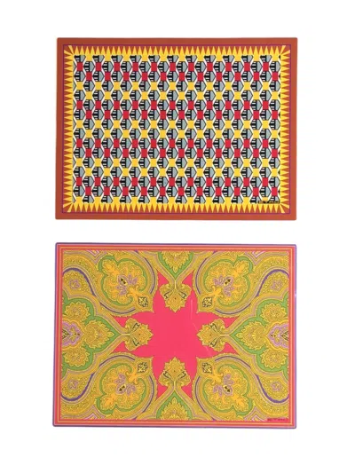 Etro Home Tai Mahal Placemat Set 29x39 (2 Pcs In Multicolour