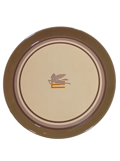 Etro Home Tray With Low Pliant In Grey