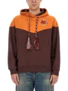 Etro Hooded Sweatshirt With Logo In Orange