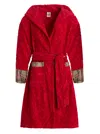 Etro Hooded Tech-fabric Bathrobe In Red
