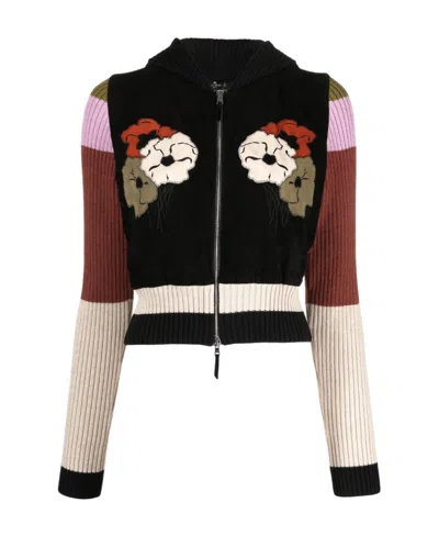 ETRO ETRO ZIP-UP LONG-SLEEVED HOODED CARDIGAN