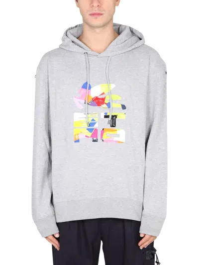 スウェット・トレーナー ETRO COTTON HOODIE WITH PATCHWORK LOGO PRINT Etro Patchwork Logo-print Rib-trimmed Hoodie In Grey | ModeSens