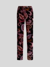 Etro Paisley Print Velvet Pants In Schwarz
