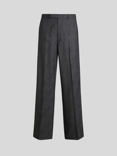 ETRO WOOL JACQUARD TROUSERS