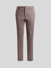 Etro Checked Trousers In Orange