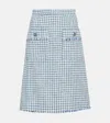 Etro Houndstooth High-rise Miniskirt In Blue