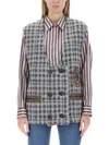 Etro Houndstooth Over Vest In Multi