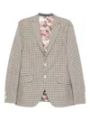 Etro Houndstooth-pattern Jacket In Gray