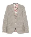 Etro Houndstooth-pattern Jacket In Nude
