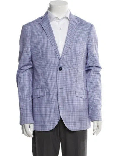 Pre-owned Etro Houndstooth Print Blazer In Blue
