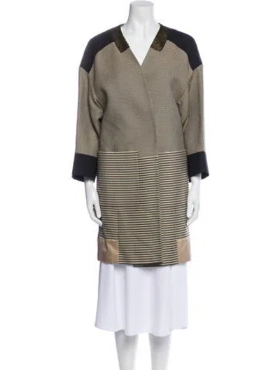Pre-owned Etro Houndstooth Print Coat W/ Tags In Multi