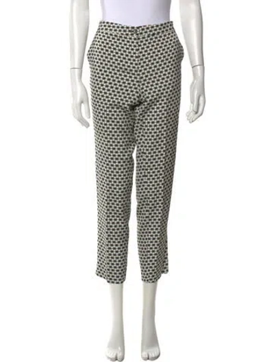 Pre-owned Etro Houndstooth Print Straight Leg Pants In Multi