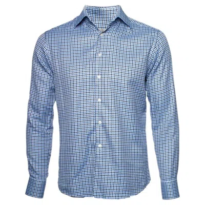 Pre-owned Etro , Houndstooth Shirt In Blue