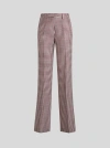 Etro , Houndstooth Trousers, Woman, White, Size 48 In White