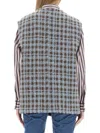 Etro Houndstooth Virgin Wool Vest In Multicolor