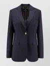 Etro Single-breasted Wool Blazer With Iconic Pattern In Blue