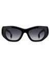 Etro Paisley Acetate Rectangular Sunglasses In Black