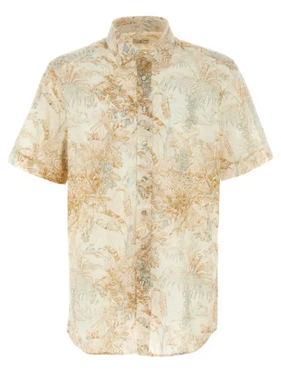Etro Intricate Floral Print Cotton Shirt In Multi