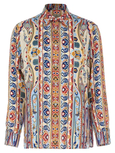 Etro Intricate Paisley Print Viscose Shirt In Multi