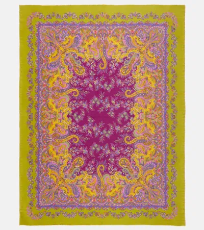 Etro Plaid Iris Aus Wolle In Lila