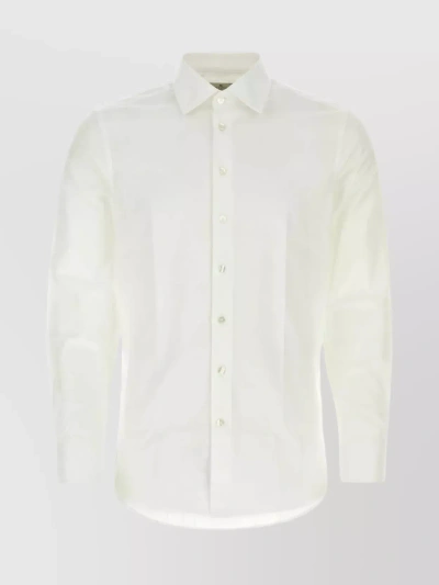 Etro Italian Collar Poplin Shirt In White