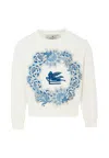 Etro Floral Print Sweatshirt In White