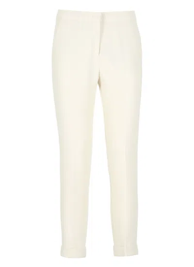 Etro Ivory Viscose Pants In Neutrals