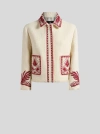 Etro Bouclé-effect Tweed Jacket In White