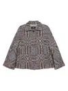 Etro Patterned Jacket In Gray