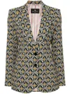 Etro Patterned-jacquard Single-breasted Blazer