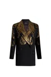 Etro Paisley Wool And Cashmere Blazer In Black