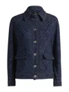 Etro Paisley-pattern Denim Jacket In Blue