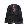 Etro Wool-blend Patchwork Blazer In Blue