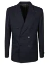 Etro Double-breasted Jacket In Blue