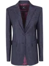 Etro Jacket Classic Blazer In Blue