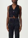 Etro Jacquard Paisley Corduroy Velvet Waistcoat In Blue
