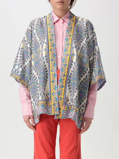 ETRO JACKET ETRO WOMAN COLOR GNAWED BLUE,423689011