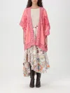 Etro Draped Kimono Sleeves Lightweight Paisley Top In Pink