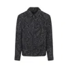 Etro Paisley Pattern Wool Blend Jacket With Tailored Fit In Gray