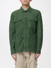 Etro Leather Jacket Collared Design Front Pockets In Green