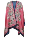Etro Mantella In Misto Lana Floreale. In Multi