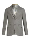 Etro Single-breasted Wool Blazer In Grey Multi