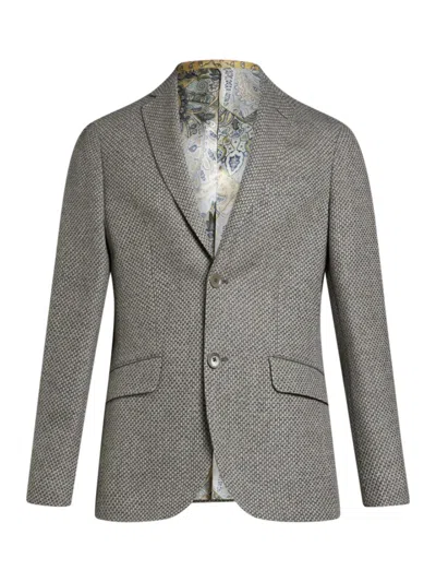 Etro Single-breasted Wool Blazer In Black
