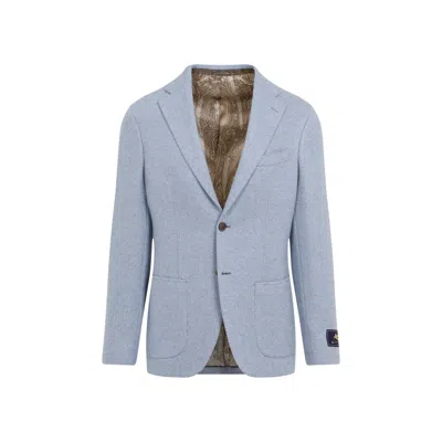 Etro Jacket Roma Sport W/stitching In Blue